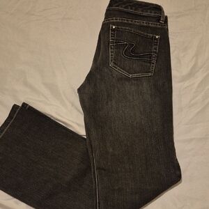 White House Black Market Dark Gray Straight Leg Jeans